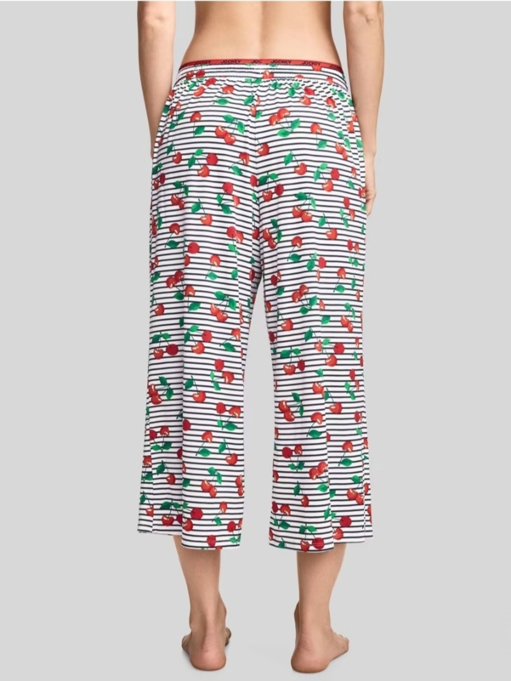 Jockey Generation Women's Luxe Crop Pants- Cherries size M, NWT - Picture 2 of 5
